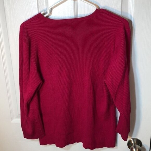 L Anne Klein Pink Ribbed Knit Sweater - Picture 7 of 7